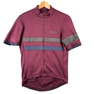 Rapha Mens Lightweight Brevet Cycling Jersey Burgundy Red Small Short Sleeve Zip